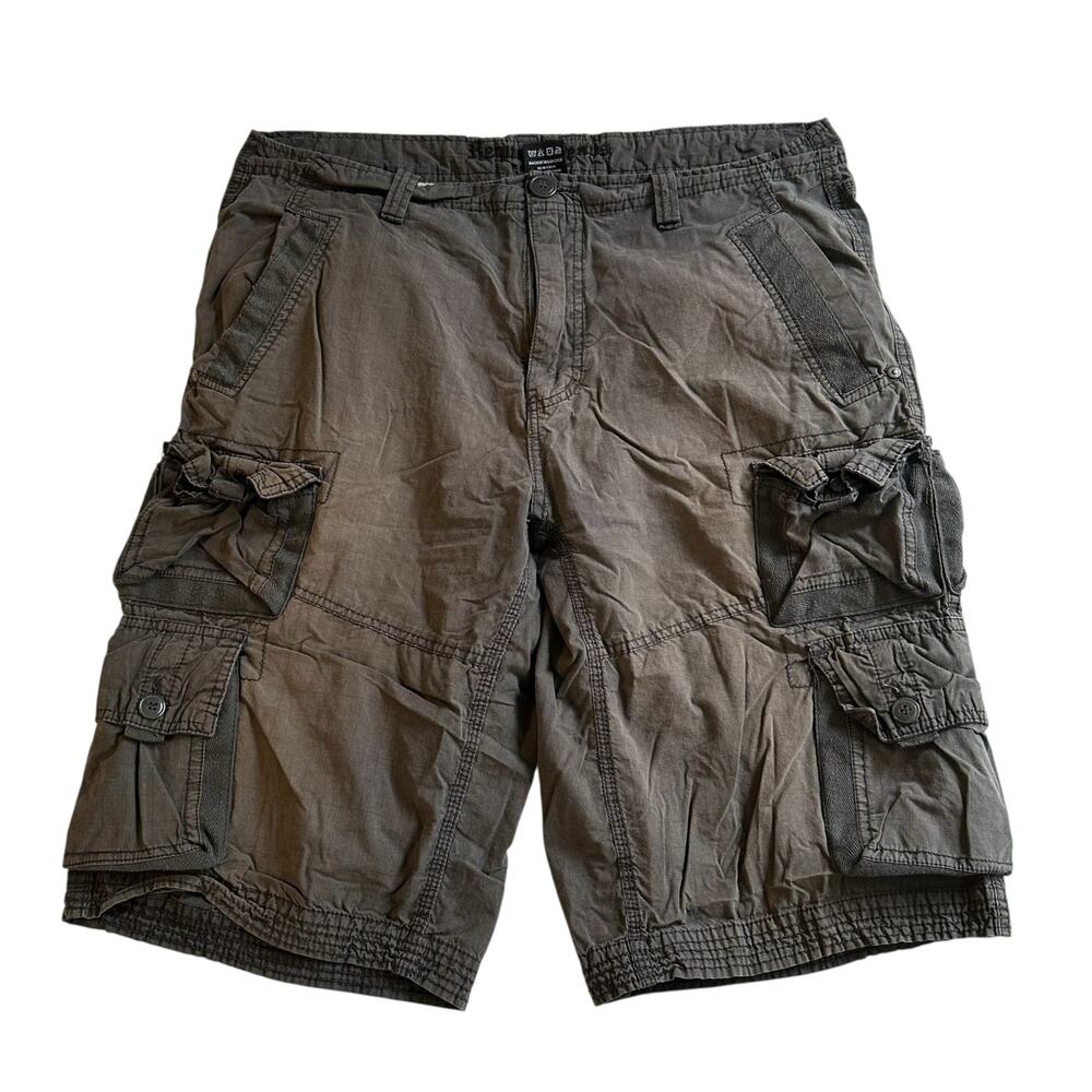 Mens Shorts Size 36 Cargo Outdoor Hiking Utility Vintage Army Green Y2K Cotton